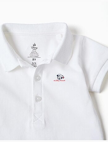 Body-polo con estampado de Mickey + pantalón corto