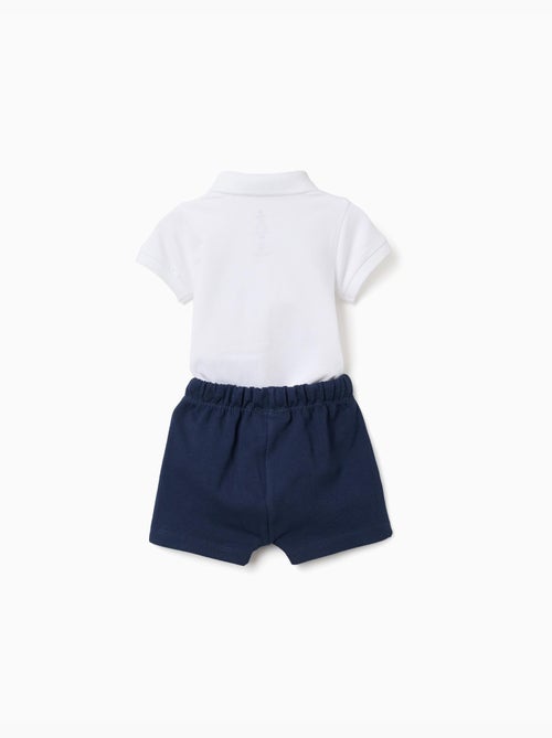 Body-polo con estampado de Mickey + pantalón corto - Kiabi