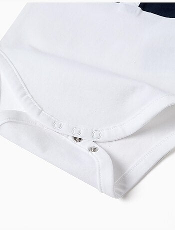 Body polo de algodón a rayas
