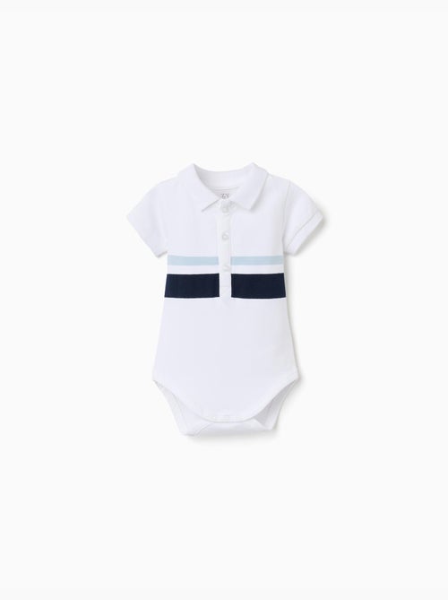 Body polo de algodón a rayas - Kiabi Body polo de algodón a rayas - Kiabi
