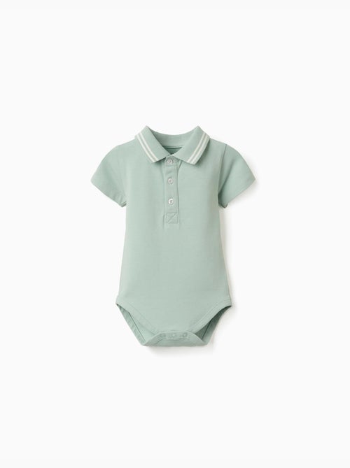 Body polo de algodón a rayas - Kiabi Body polo de algodón a rayas - Kiabi