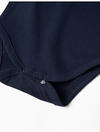 Body polo de manga corta de algodón