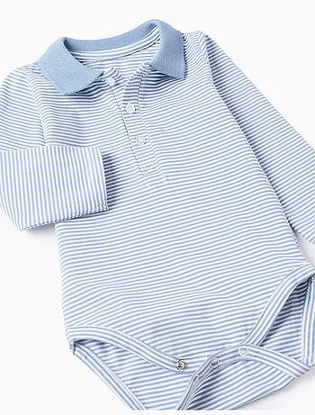 Body-polo de manga larga a rayas