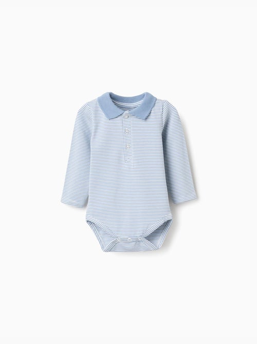 Body-polo de manga larga a rayas - Kiabi