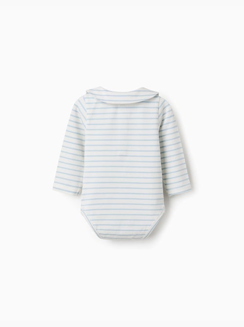 Body polo de manga larga a rayas - Kiabi