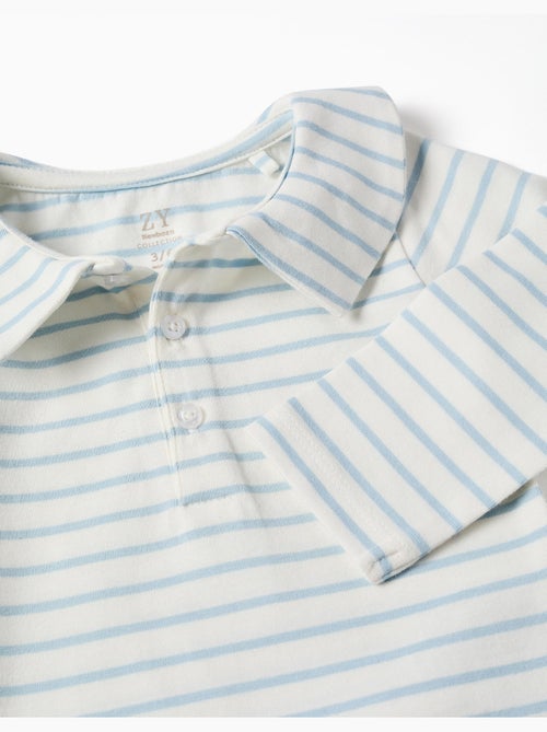 Body polo de manga larga a rayas - Kiabi