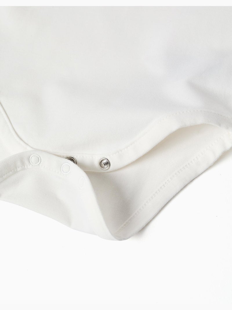 Body-polo de manga larga a rayas Blanco - Kiabi