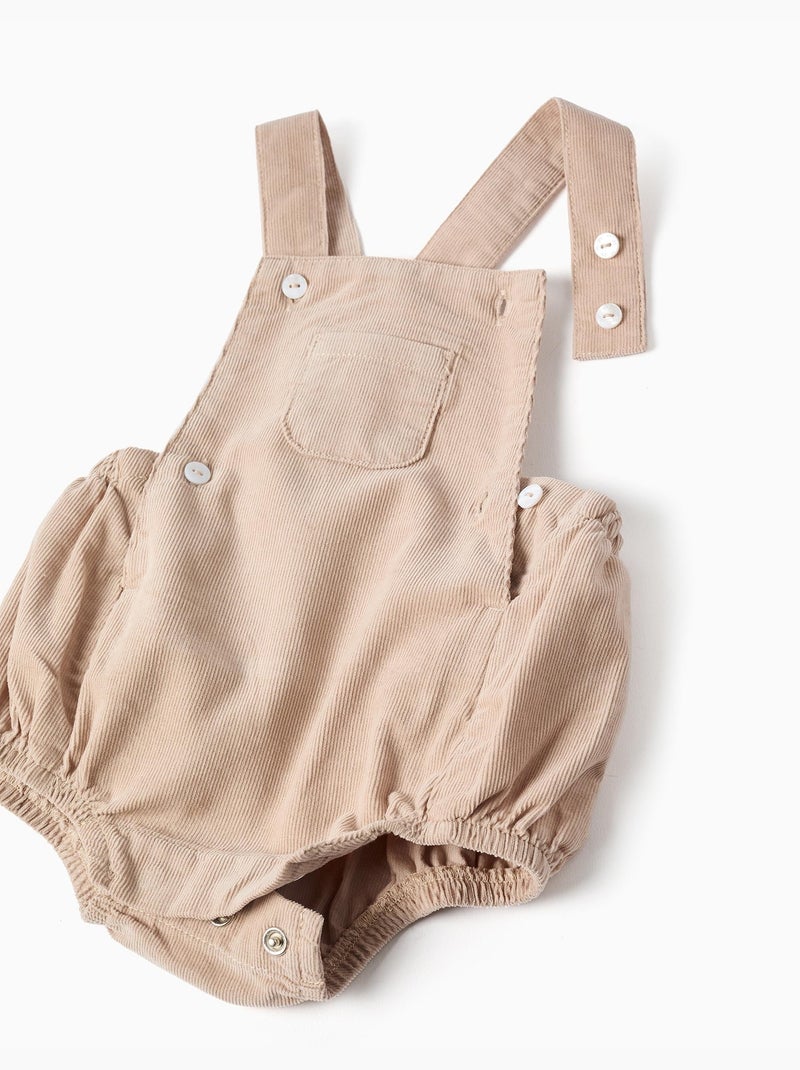 Body-polo de manga larga + ranita de pana Beige claro - Kiabi