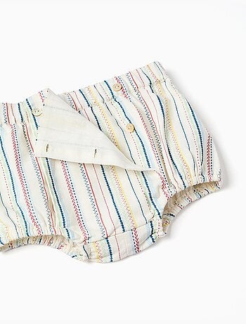 Body-polo + pantalón corto a rayas B&S