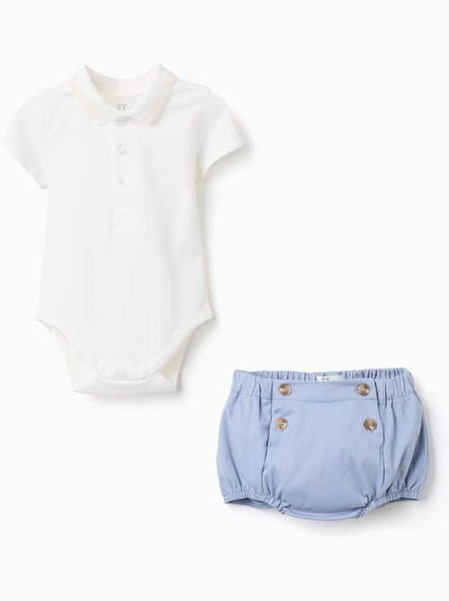 Body-polo + pantalón corto de sarga - Kiabi