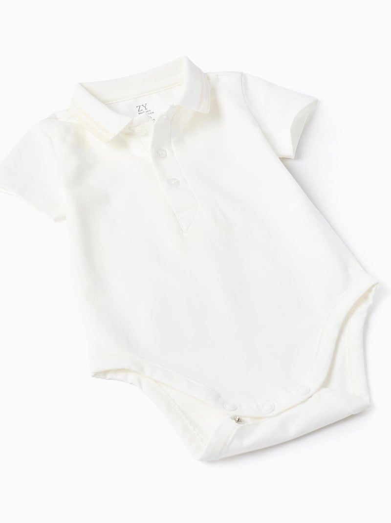 Body-polo + pantalón corto de sarga Azul claro - Kiabi