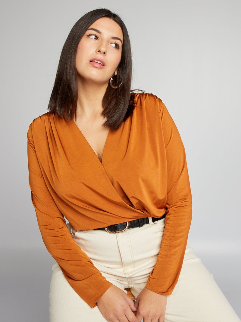 Body satinado MARRON - Kiabi