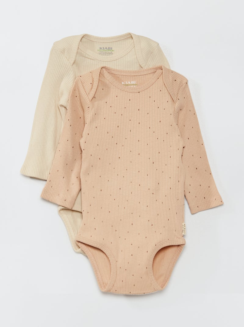 Body sin automáticos  - Pack de 2 BEIGE - Kiabi
