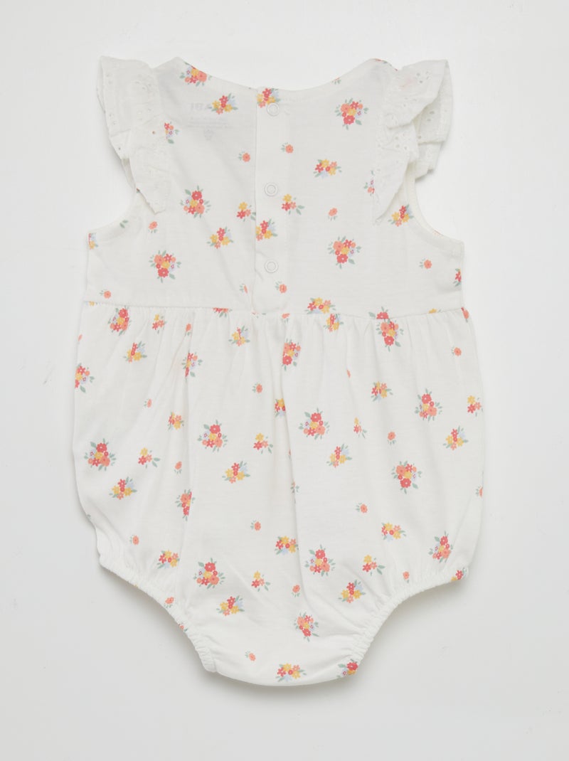 Body sin mangas con bordado inglés BLANCO - Kiabi