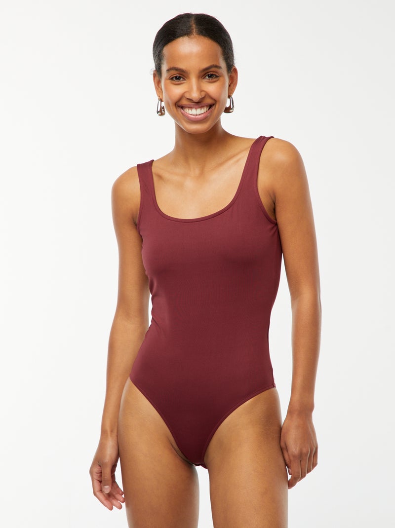 Body sin mangas con cuello cuadrado Rojo - Kiabi