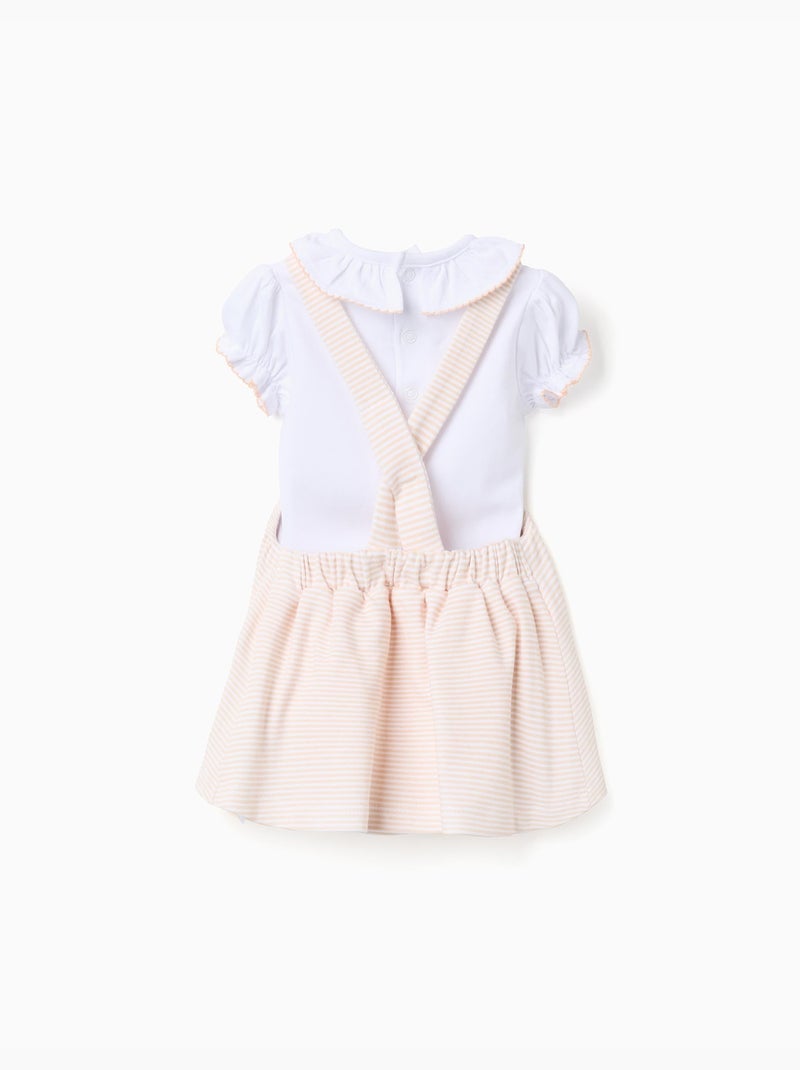 Body + vestido pichi a rayas Blanco - Kiabi