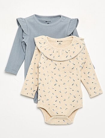 Bodys estampados con cuello volante