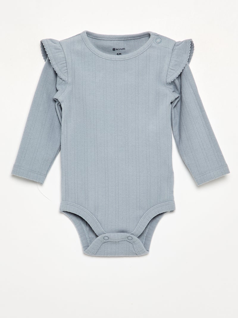Bodys estampados con cuello volante Beige - Kiabi