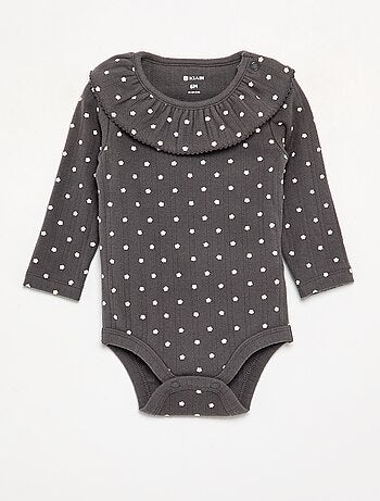 Bodys estampados con cuello volante