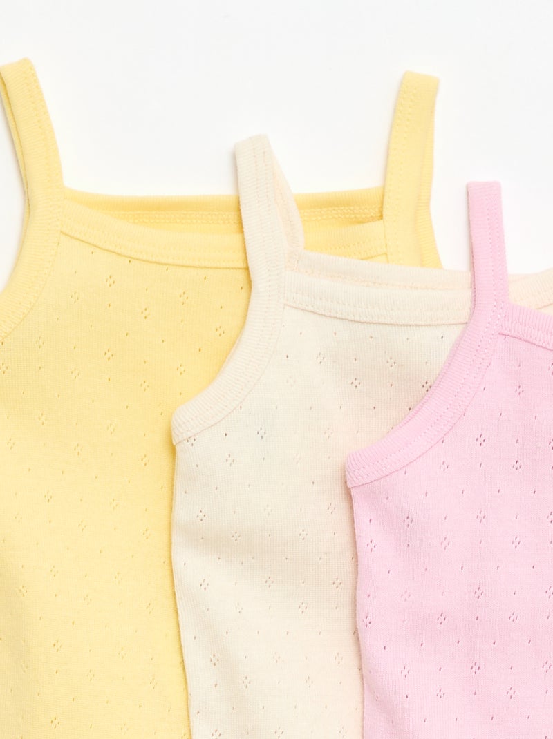 Bodys evolutivos de tirantes - pack de 3 Amarillo - Kiabi