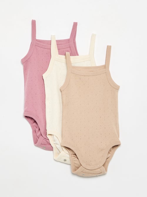 Bodys evolutivos de tirantes - pack de 3 - Kiabi