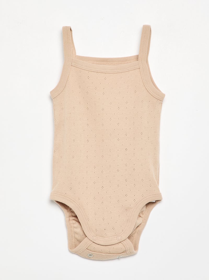 Bodys evolutivos de tirantes - pack de 3 Beige - Kiabi