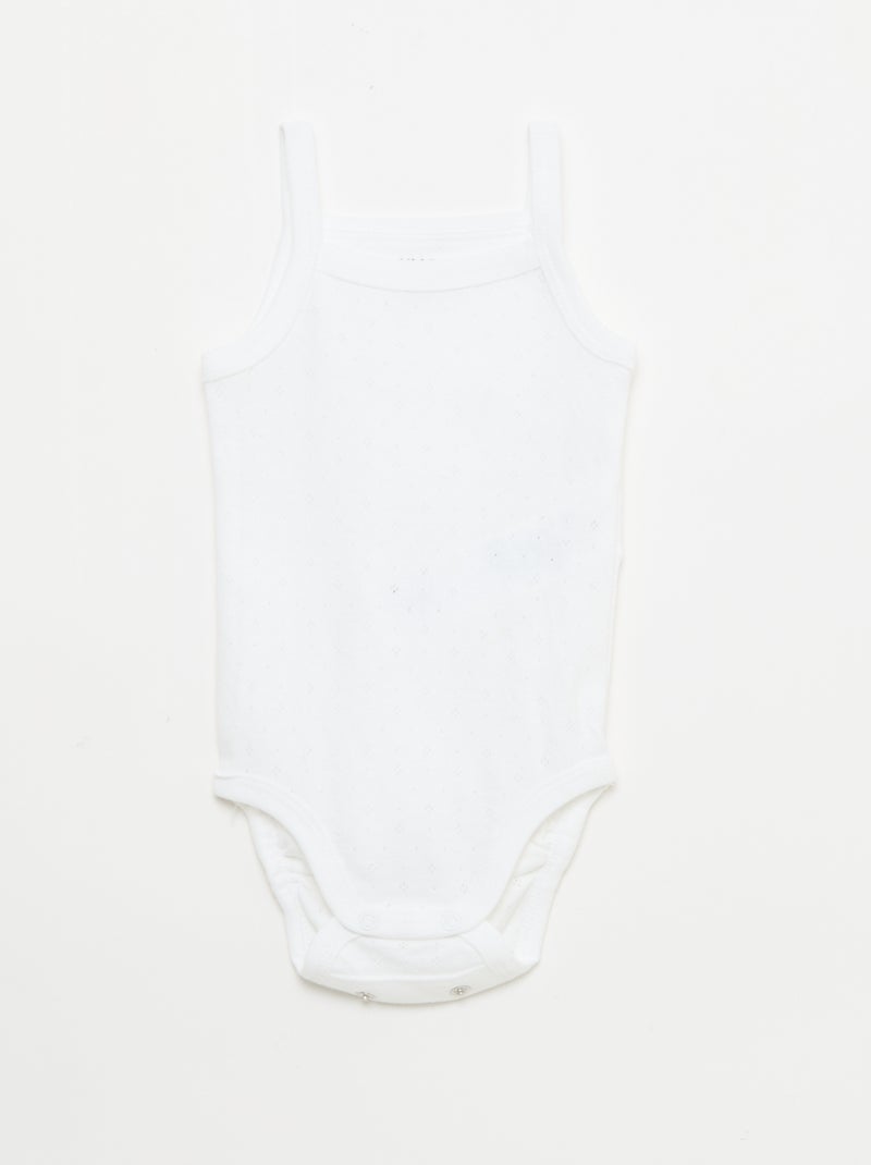 Bodys evolutivos de tirantes - pack de 3 Blanco - Kiabi