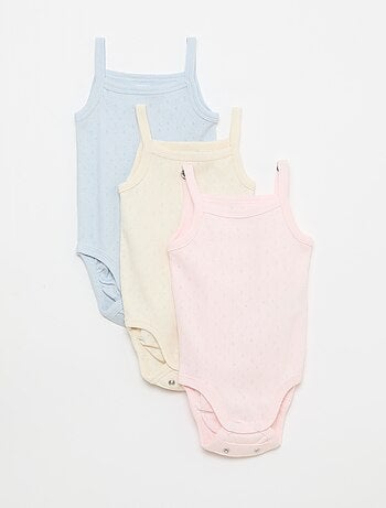 Bodys evolutivos de tirantes - pack de 3