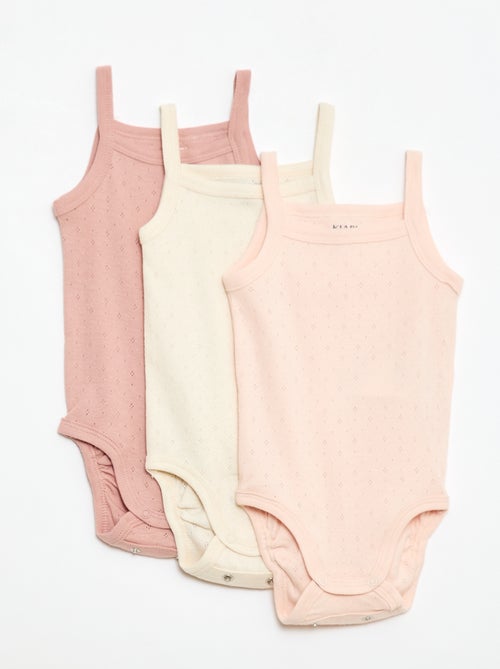Bodys evolutivos de tirantes - pack de 3 - Kiabi