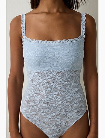 Bodysuit de escote cuadrado, sin aros, con copas extraíbles penti