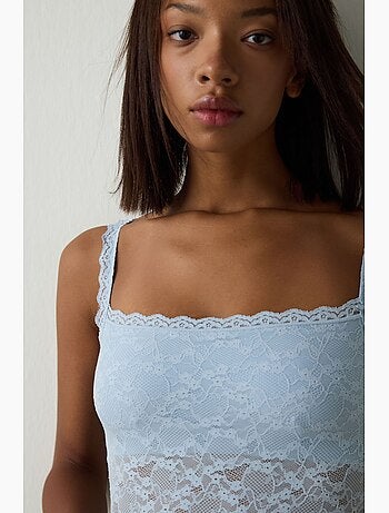 Bodysuit de escote cuadrado, sin aros, con copas extraíbles penti