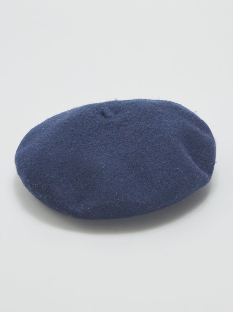 Boina cálida de lana Azul marino - Kiabi
