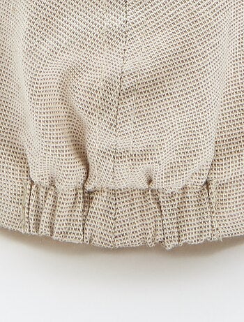 Boina de algodón y lino liso