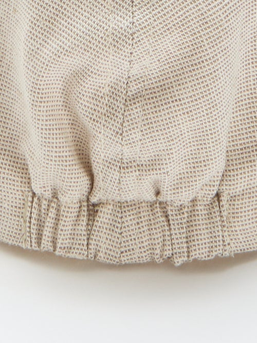 Boina de algodón y lino liso - Kiabi