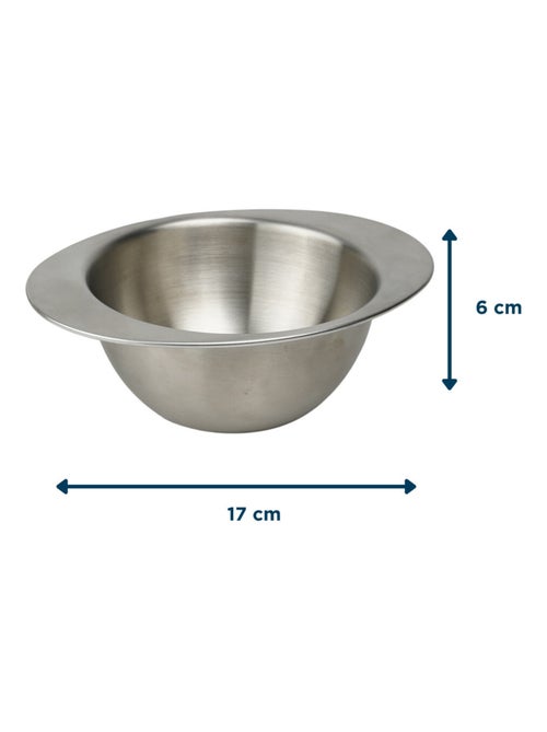 Bol de acero inoxidable 18/10 con asas ergonómicas Thermobaby, formato 17 x 13 x 6 cm - Kiabi Bol de acero inoxidable 18/10 con asas ergonómicas Thermobaby, formato 17 x 13 x 6 cm - Kiabi