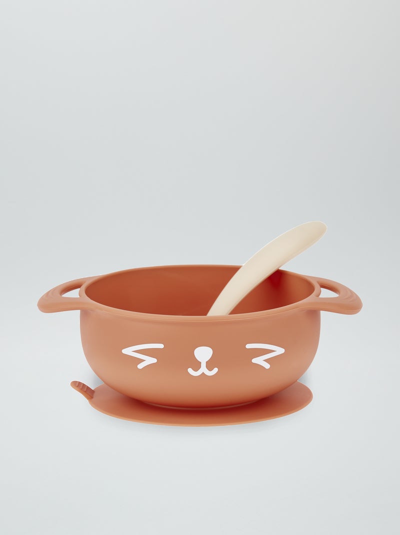 Bol ventosa + cuchara 'Baby Moov' NARANJA - Kiabi