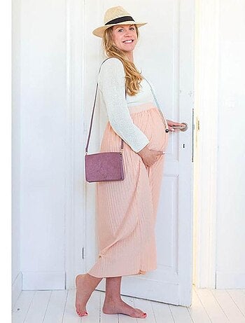 Bola de embarazo collar, estrella de oro rosa | Bola