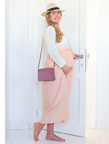 Bola de embarazo collar, perla y hoja - Bola