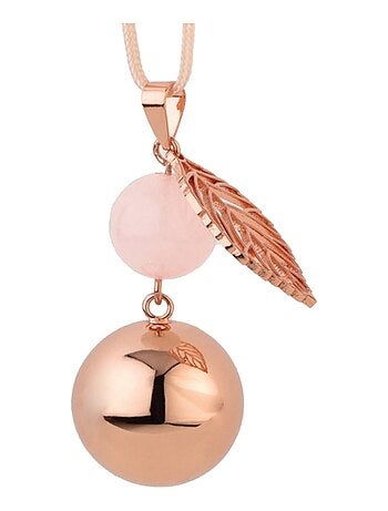 Bola de embarazo collar, perla y hoja - Bola