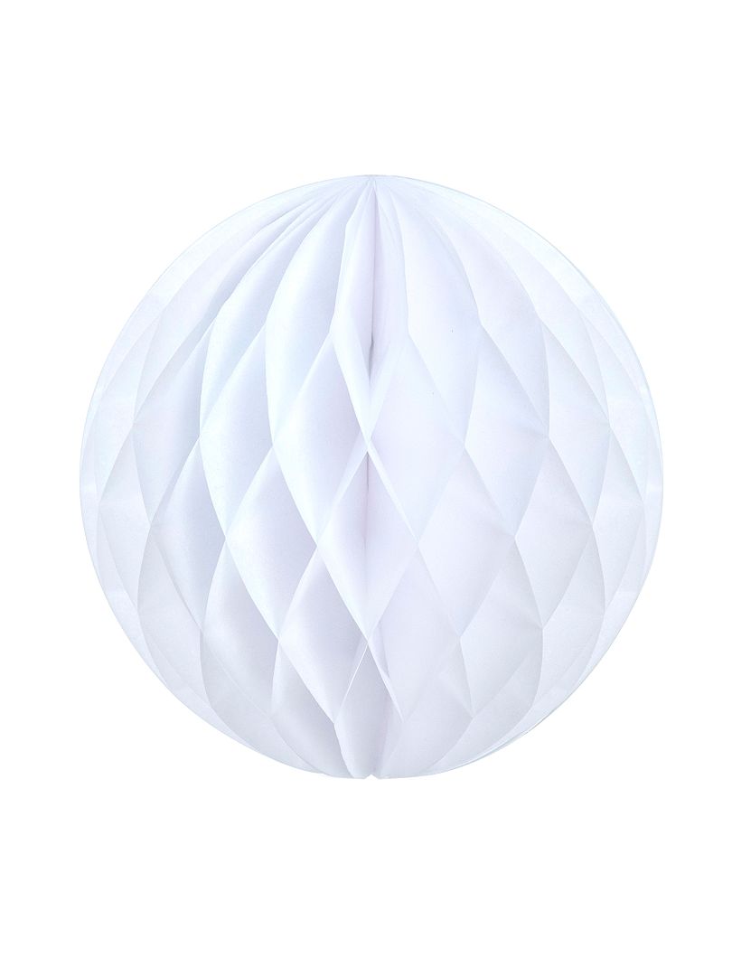 Bola de papel alveolada 12 cm blanco - Kiabi