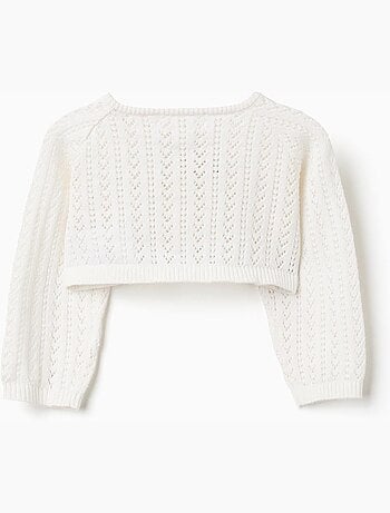 Bolero de punto calado de algodón