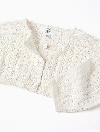 Bolero de punto calado de algodón