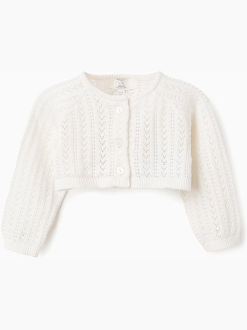 Bolero de punto calado de algodón - Kiabi