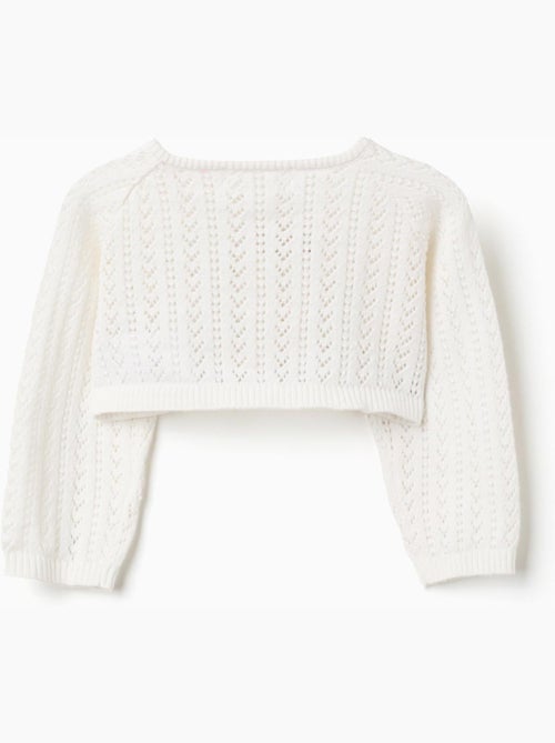 Bolero de punto calado de algodón - Kiabi