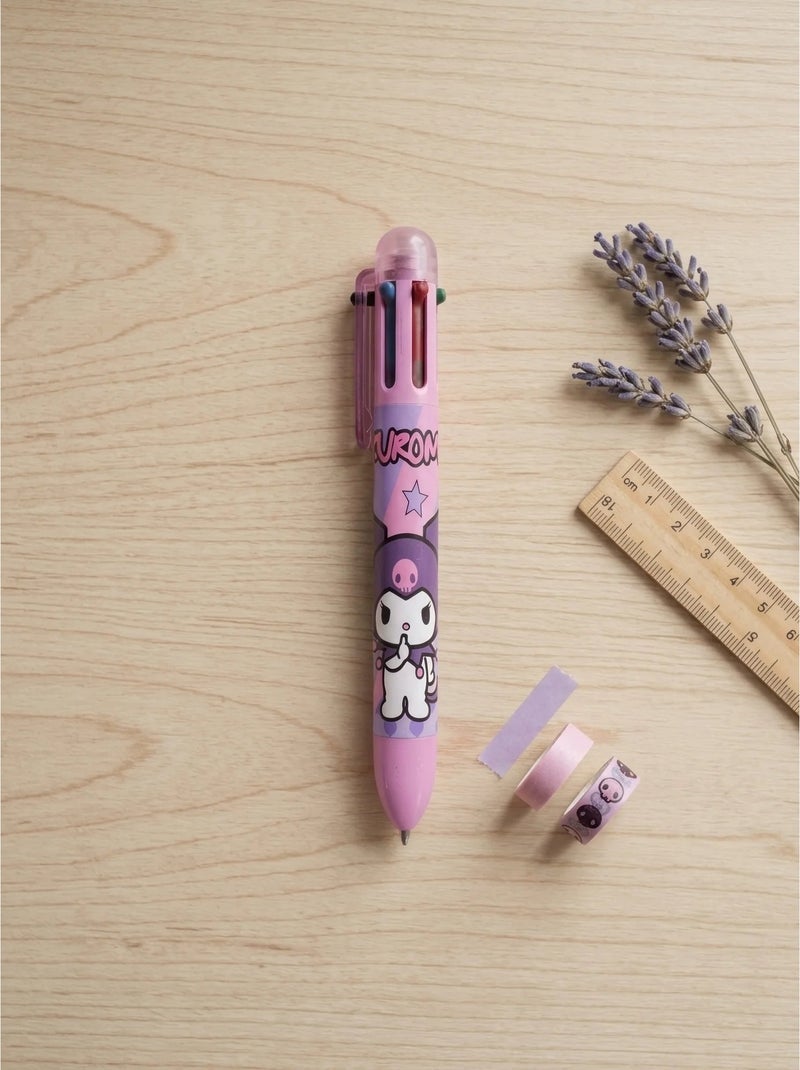 Bolígrafo kuromi 6 colores tinta multicolor clic sanrio Negro - Kiabi