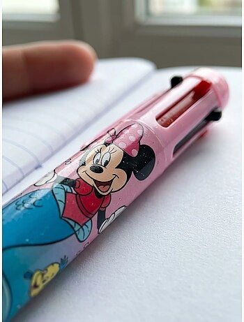 Bolígrafo retráctil 6 colores punta fina minnie mouse disney