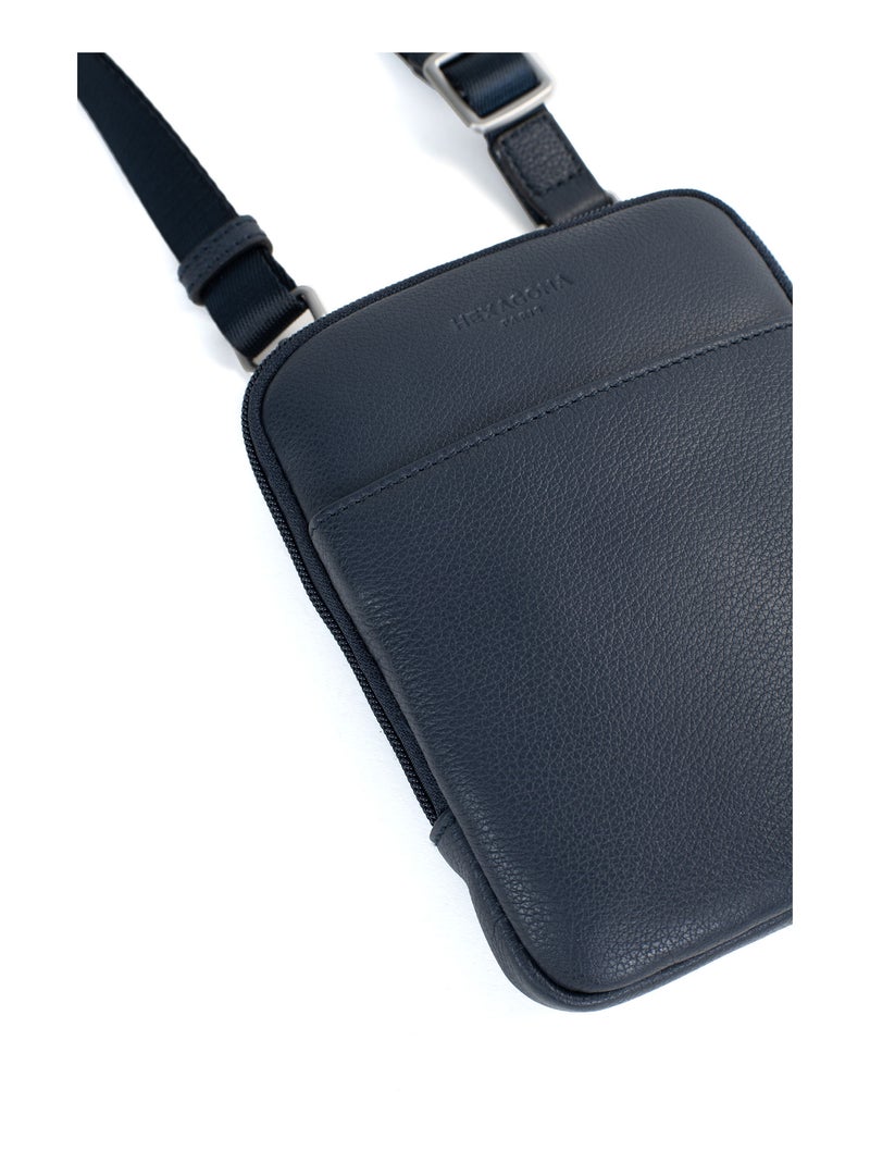 Bolsa - cuero confort hexagona Azul marino - Kiabi
