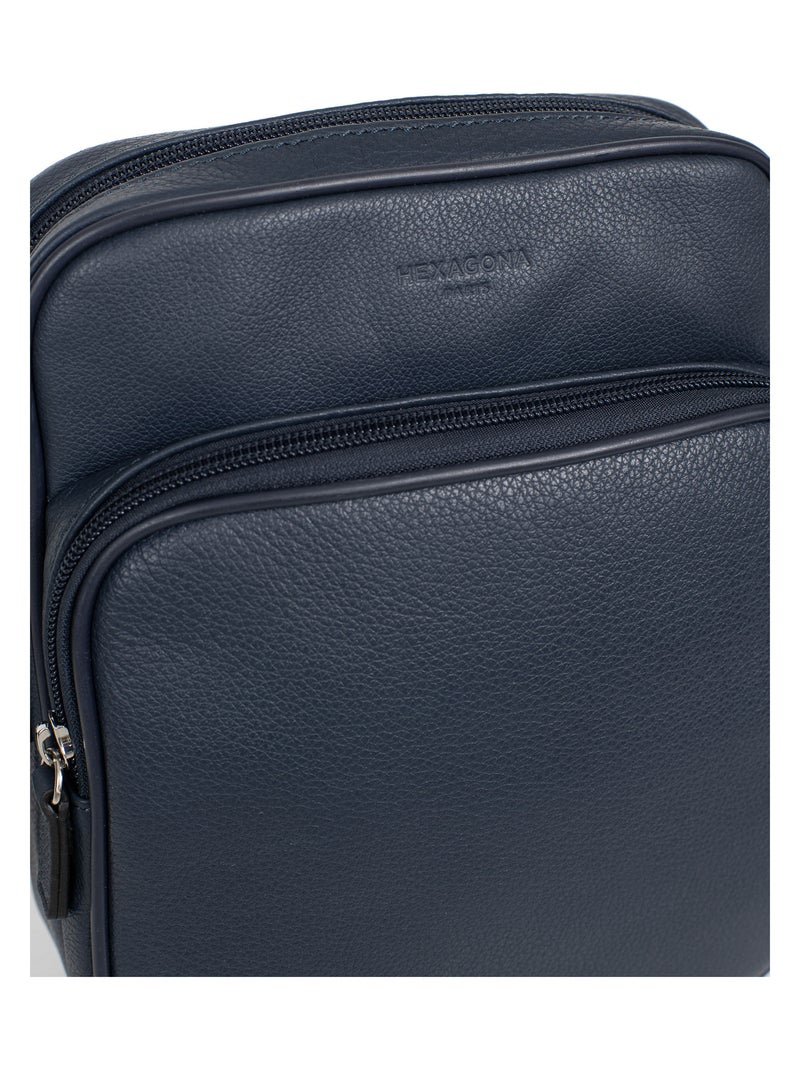 Bolsa - cuero confort hexagona Azul marino - Kiabi