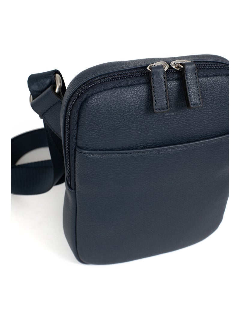 Bolsa - cuero confort hexagona Azul marino - Kiabi
