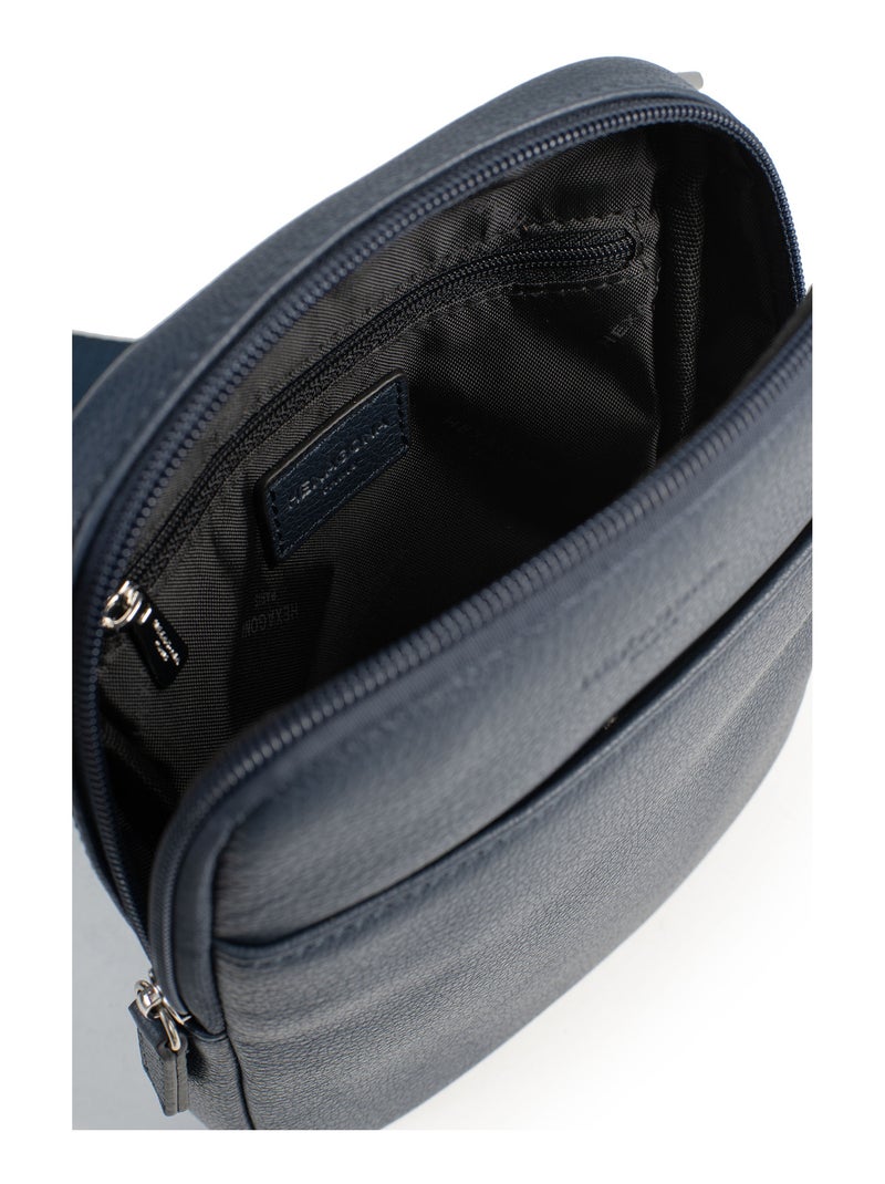 Bolsa - cuero confort hexagona Azul marino - Kiabi